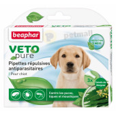 Репелентни капки против бълхи, кърлежи и комари за малки кученца Beaphar Bio Sopt On